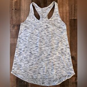 Lululemon Racerback Tank Space Dye Gray Black Size 6 (Estimated)
